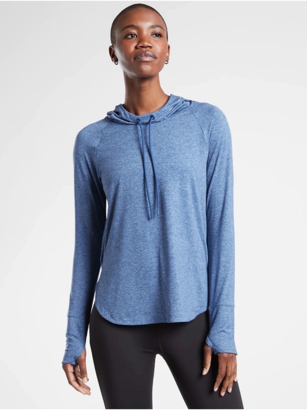 Athleta Uptempo Hoodie Sweatshirt Chrome‎ Blue/ Light Chrom SIZE XS #382882